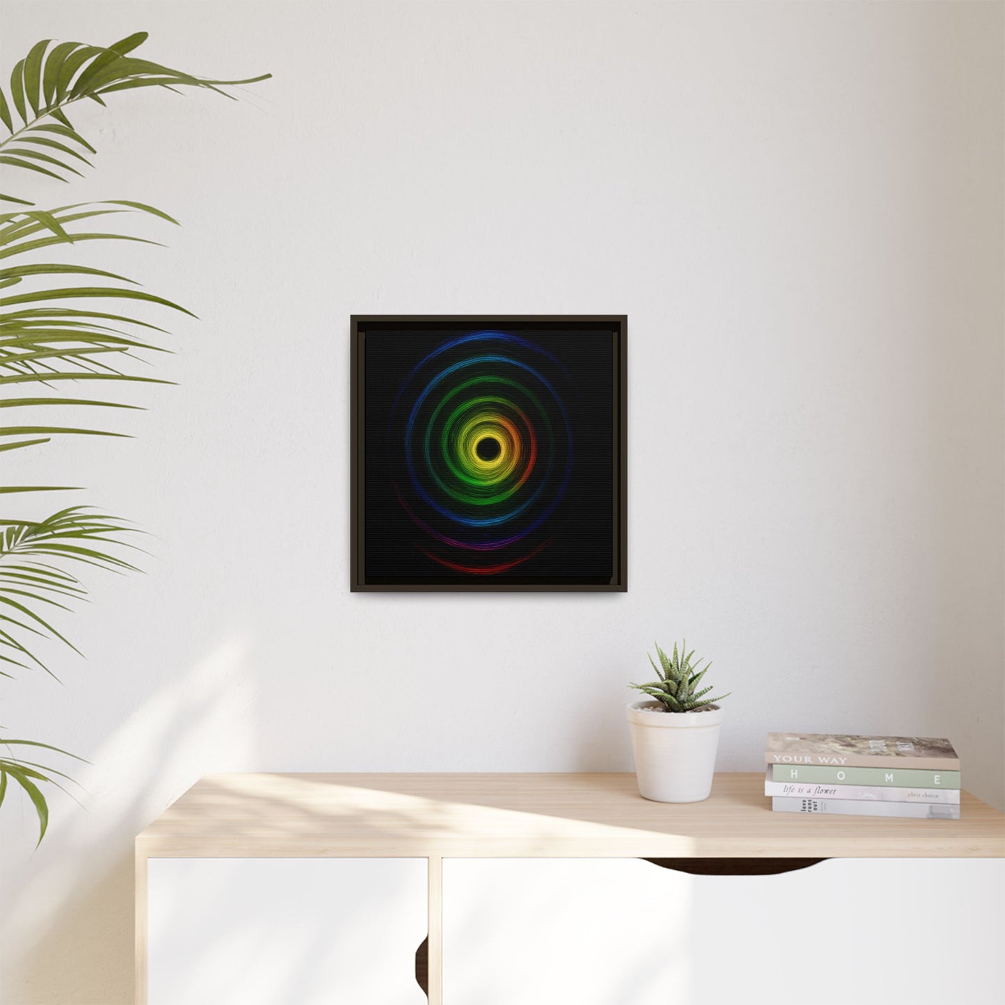 Framed Colorful Ripple Art Print - Cyclone Design