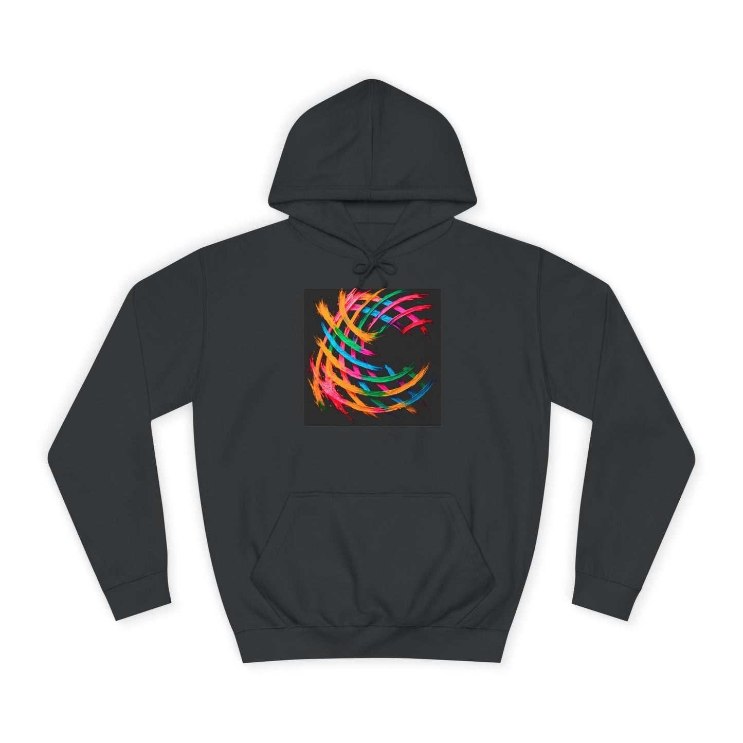 Colorful Swirl Unisex College Hoodie - Weave Design