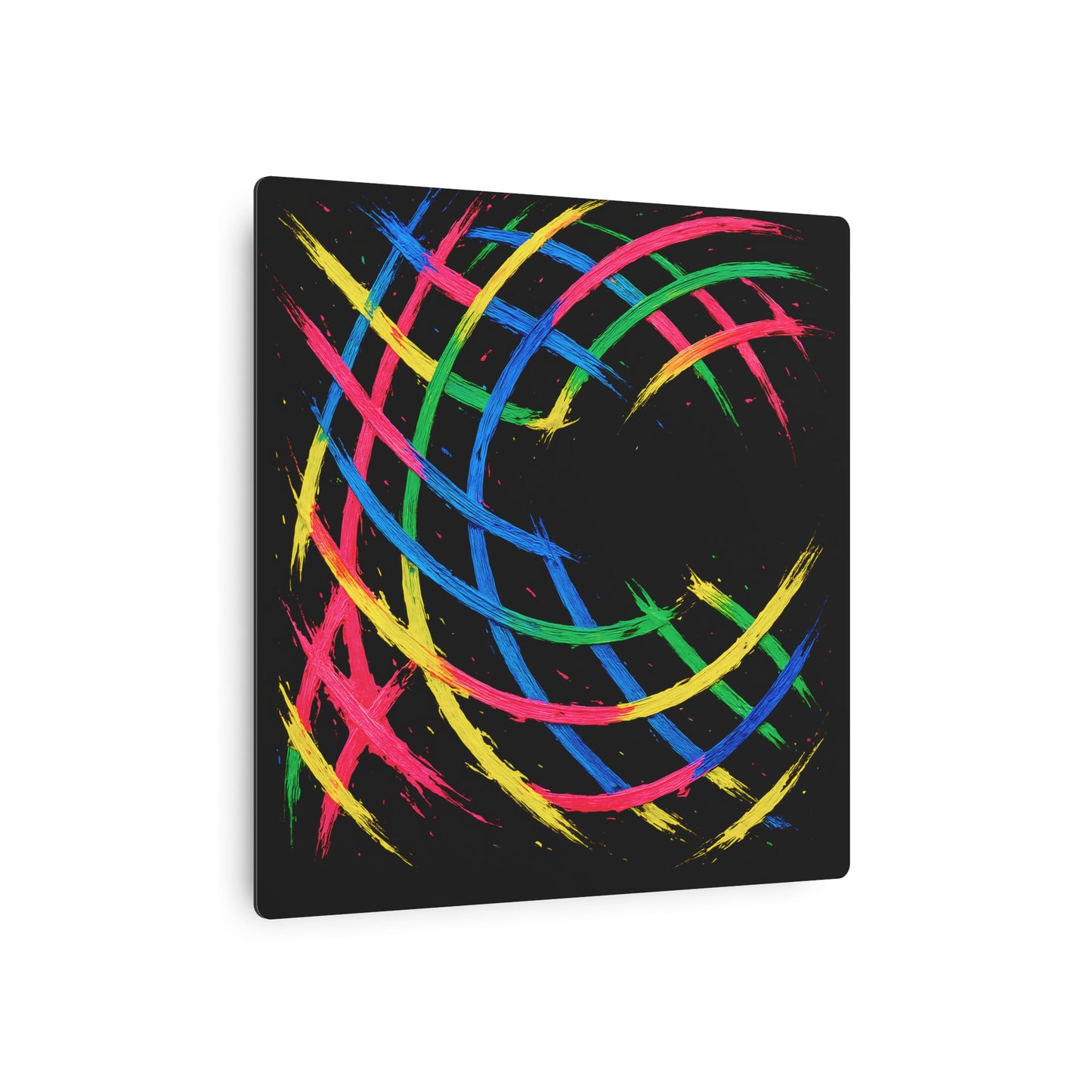 Vibrant Abstract Metal WallArt - Weave Design