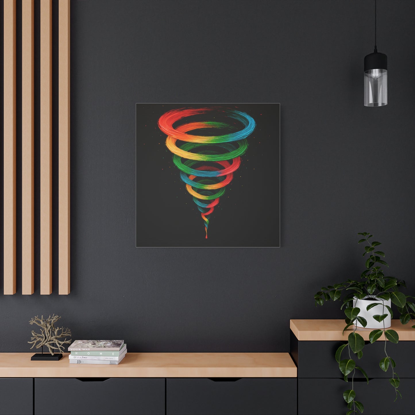 Vibrant Tornado Canvas Wall Art - Cyclone Design