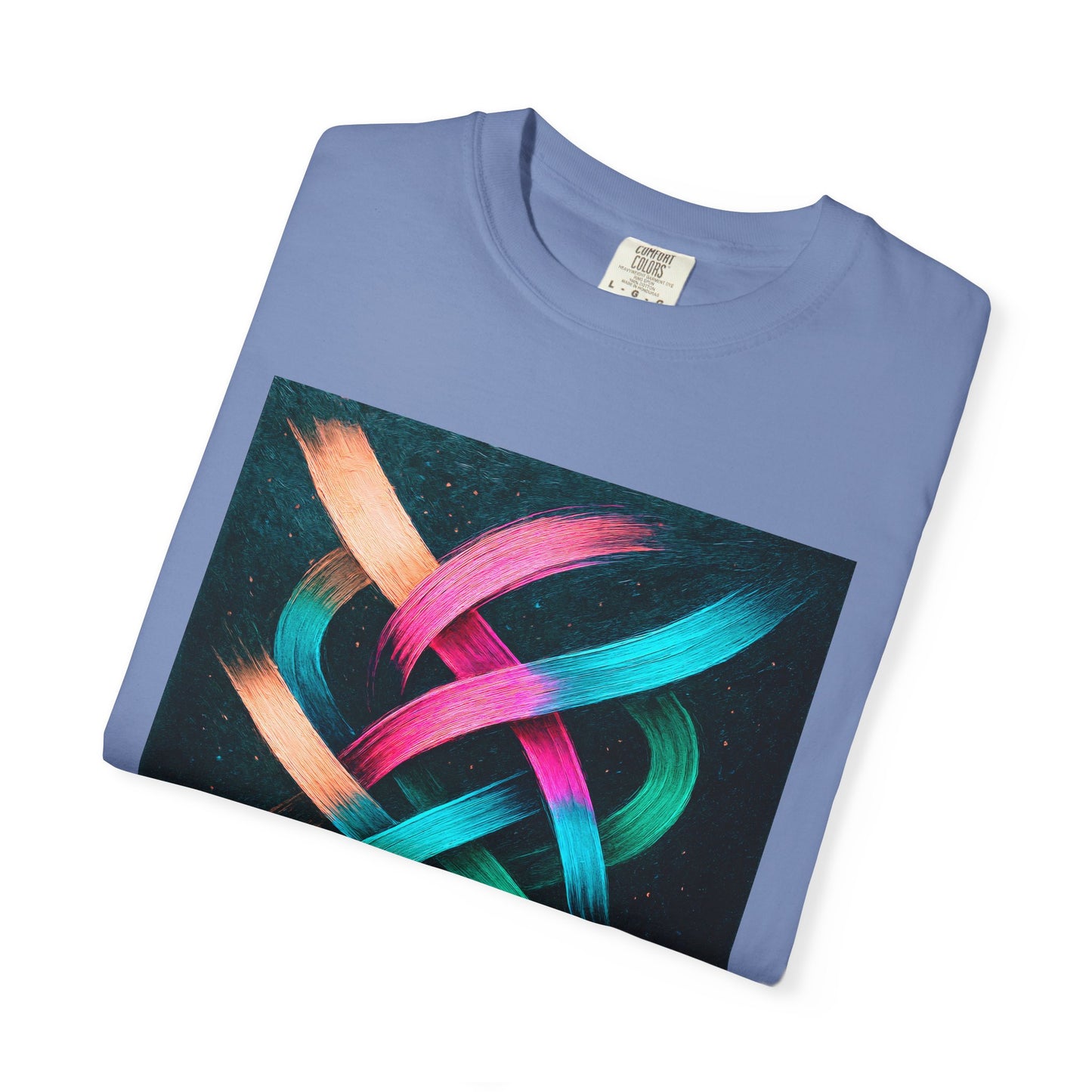 Vibrant Artistic Unisex Garment-Dyed T-shirt - Weave Design