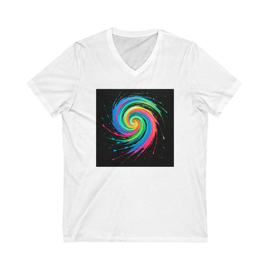 Colorful Galaxy V-Neck Tee - Melt Design
