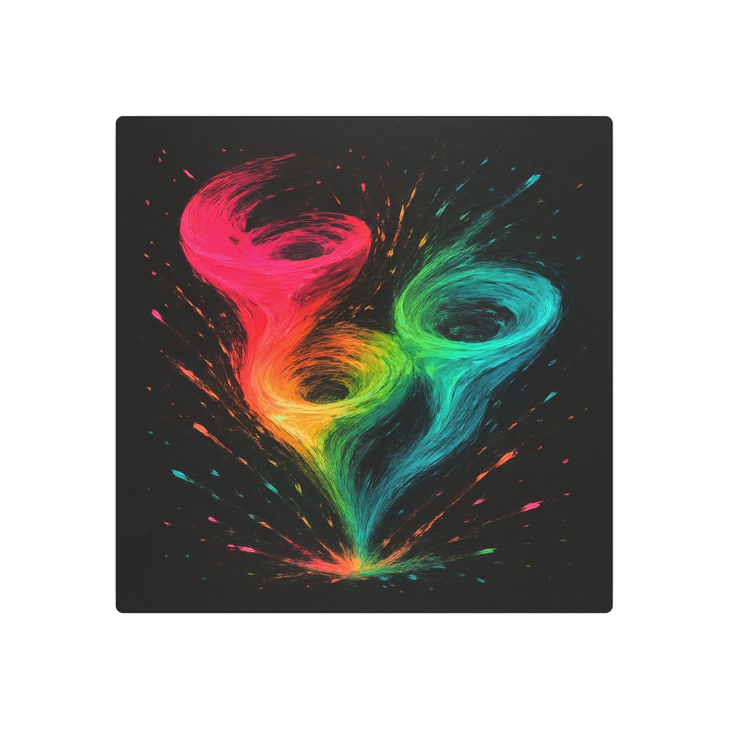 Colorful Abstract Tornado Metal Art - Cyclone Design