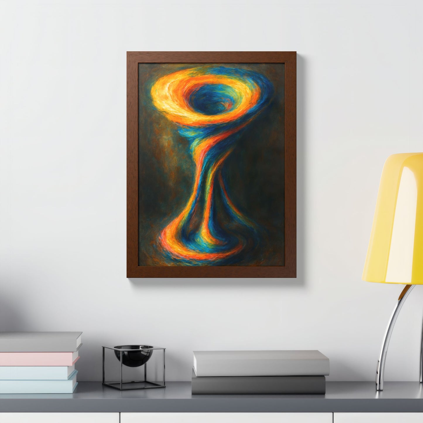 Multi-Color Wooden Framed Art Print - Cyclone Design