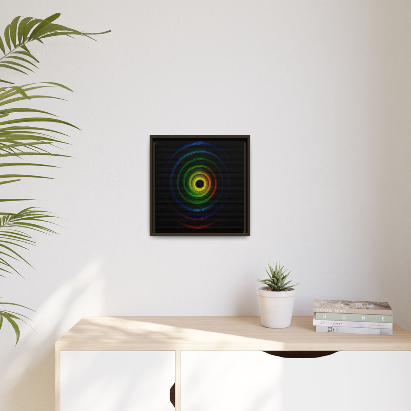 Framed Colorful Ripple Art Print - Cyclone Design