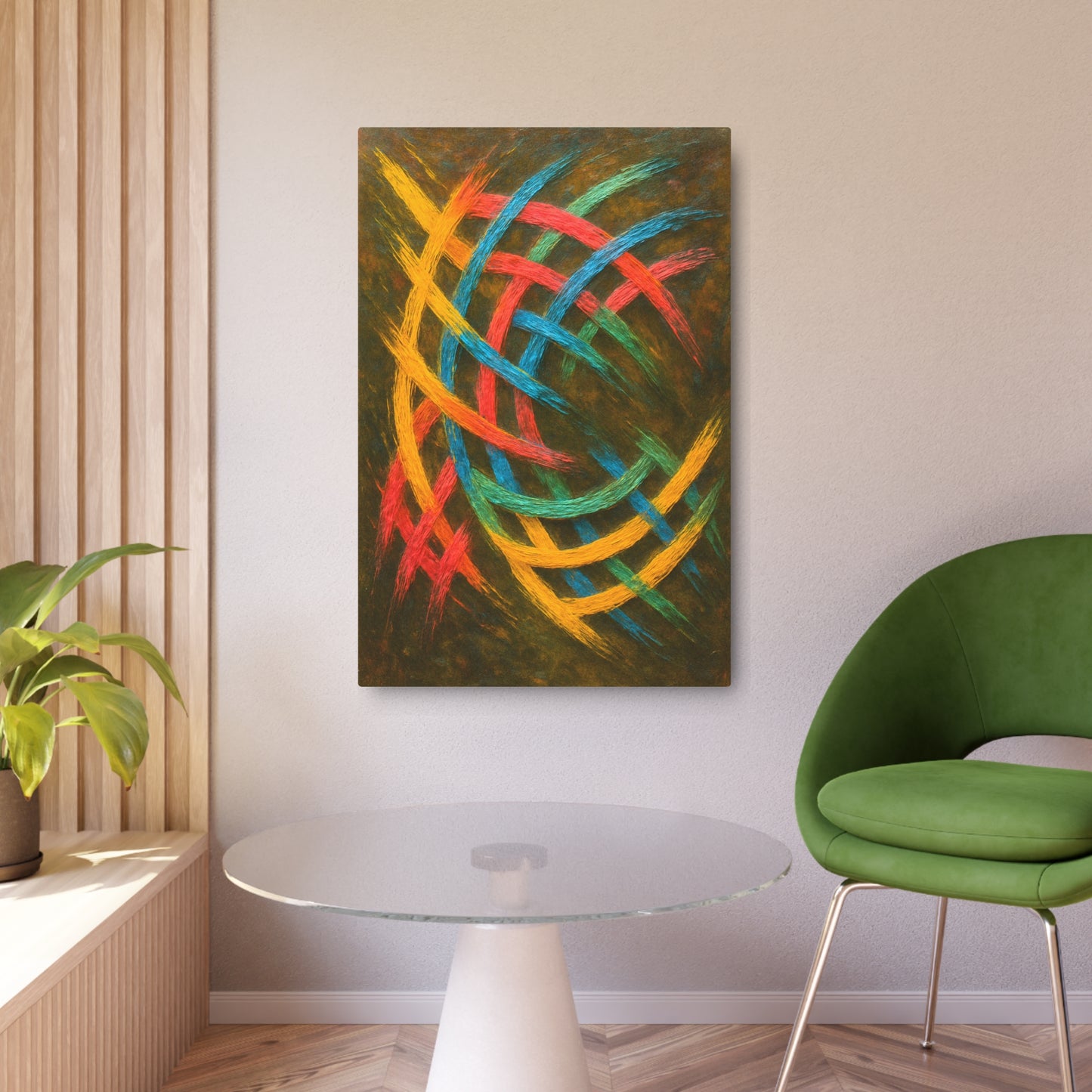 Vibrant Metal Weave Art Print