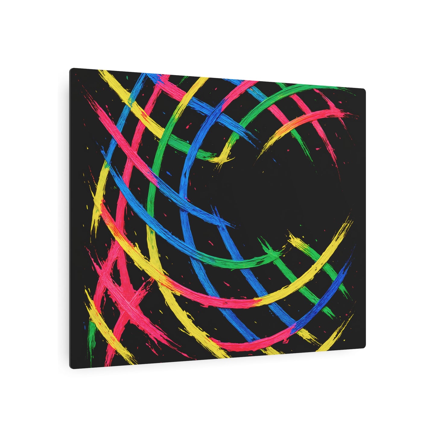 Vibrant Abstract Metal WallArt - Weave Design