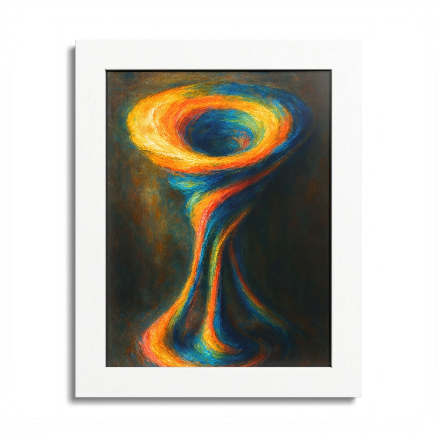 Multi-Color Wooden Framed Art Print - Cyclone Design