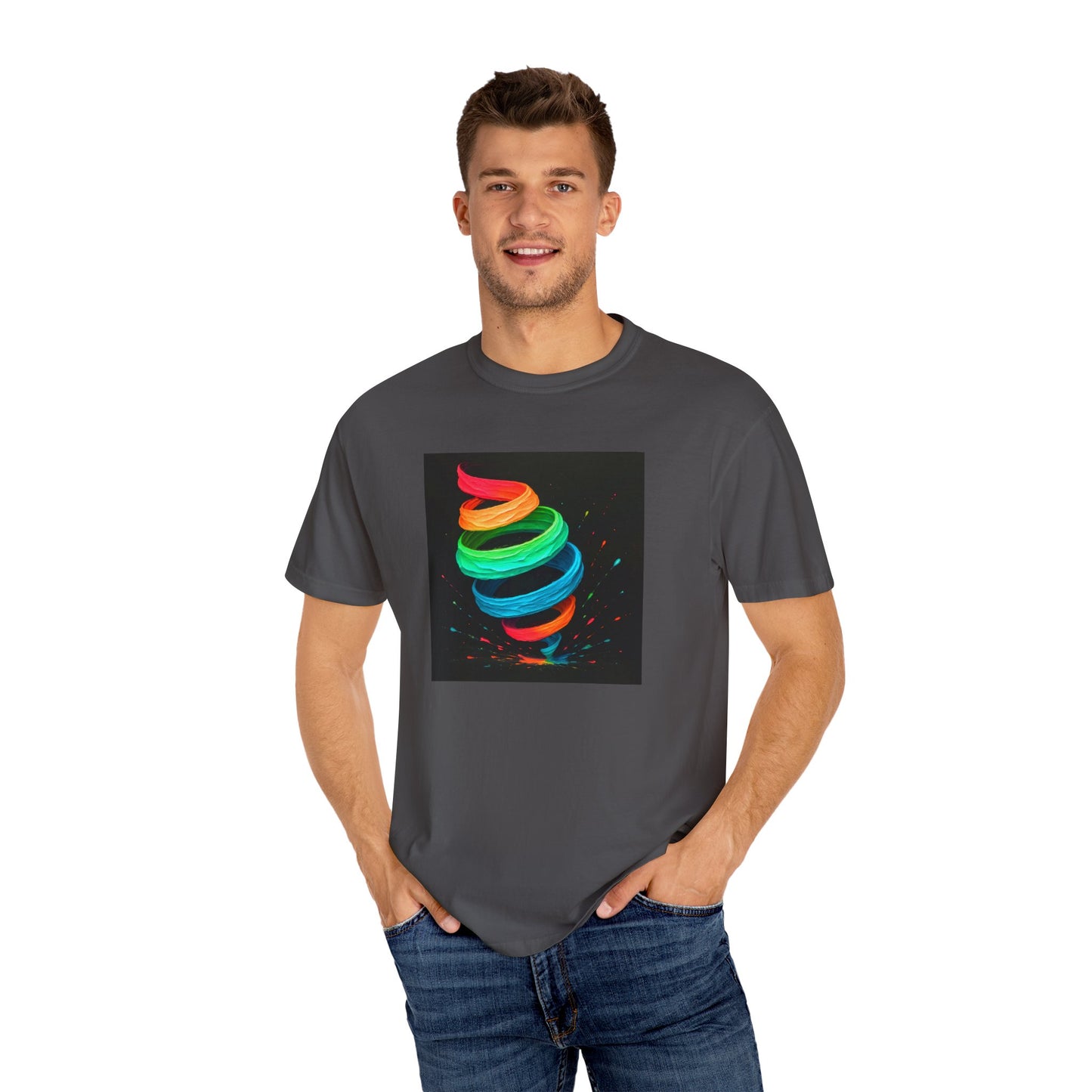 Colorful Swirl Unisex T-Shirt - Cyclone Design