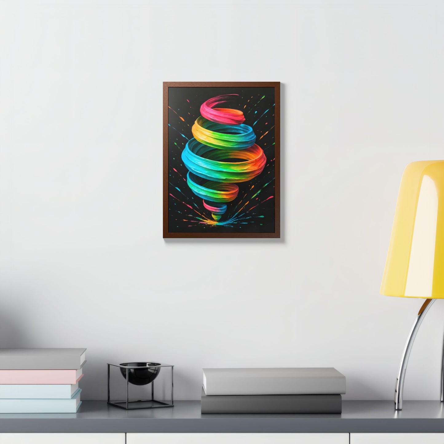 Modern Decor Swirl Colorful Wall Art - Cyclone Design