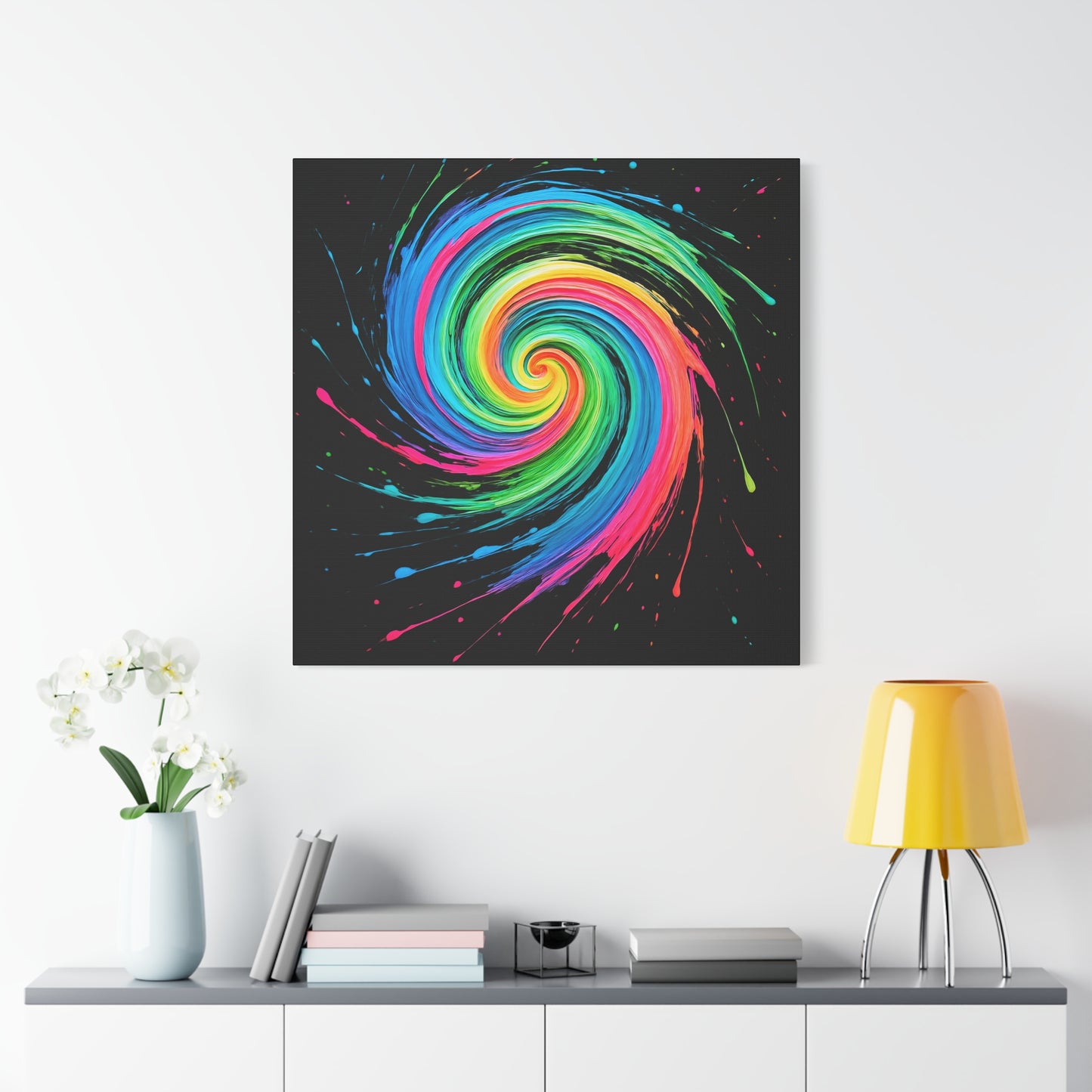 Vibrant Swirl Canvas Art - Melt Design