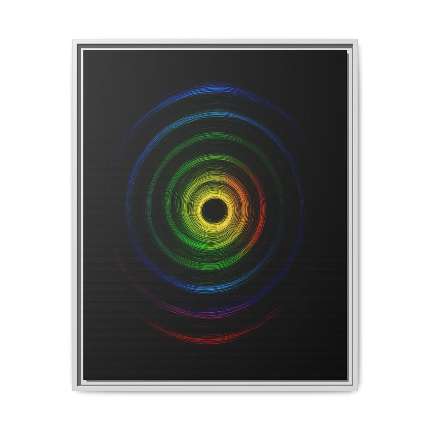 Framed Colorful Ripple Art Print - Cyclone Design