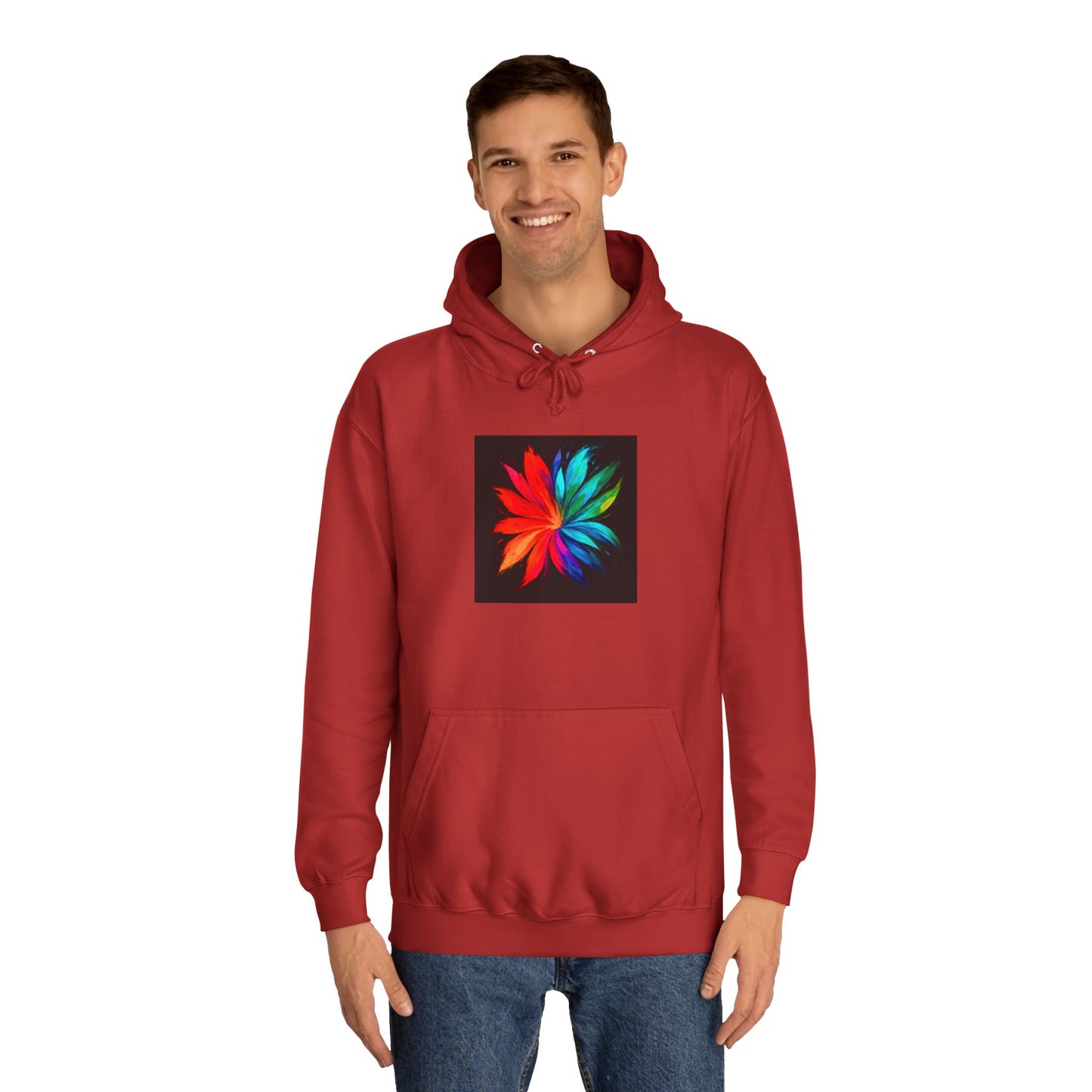 Colorful Bloom Unisex College Hoodie - Melt Design