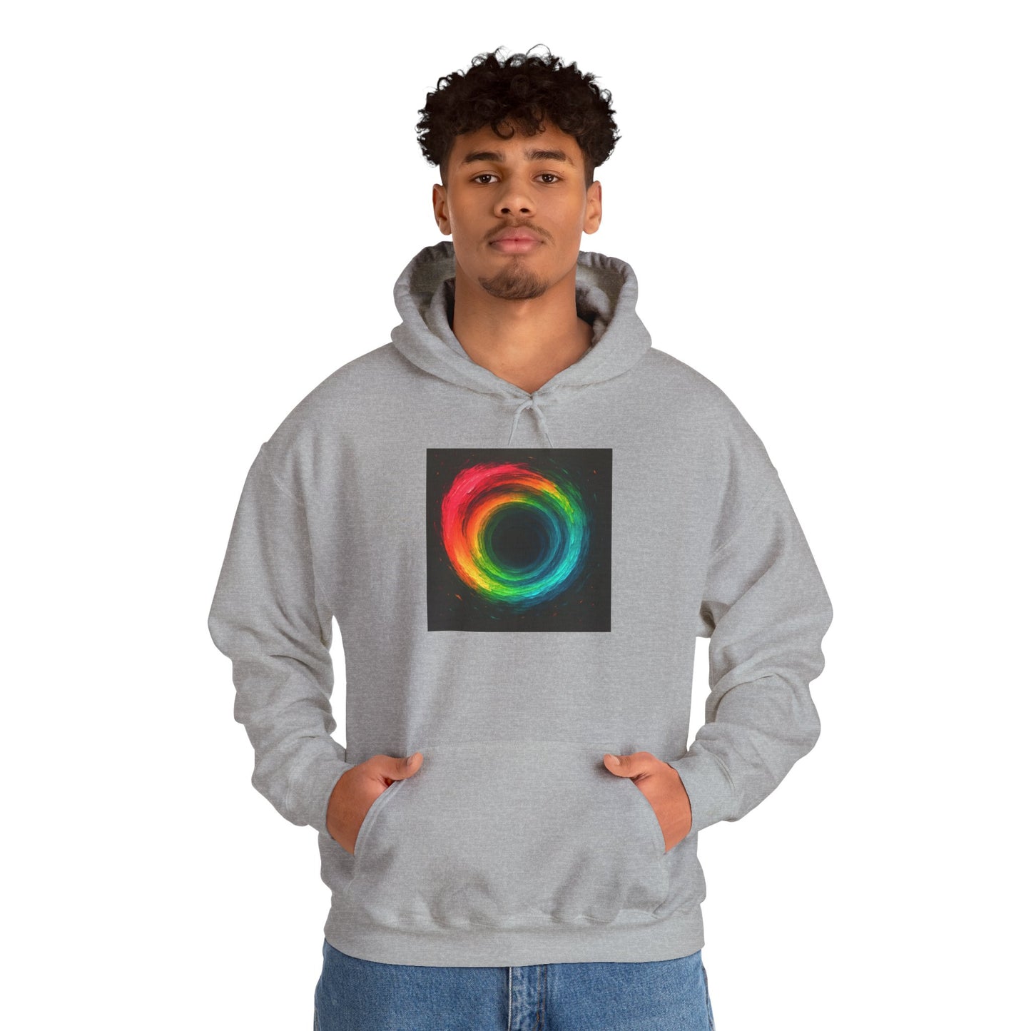 Colorful Circle Unisex Hoodie - Cyclone Design