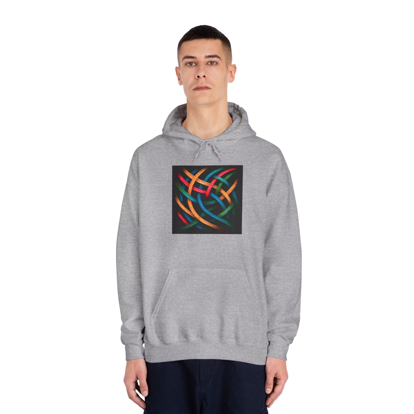 Unisex Comfort Abstract Hoodie - Weave Design