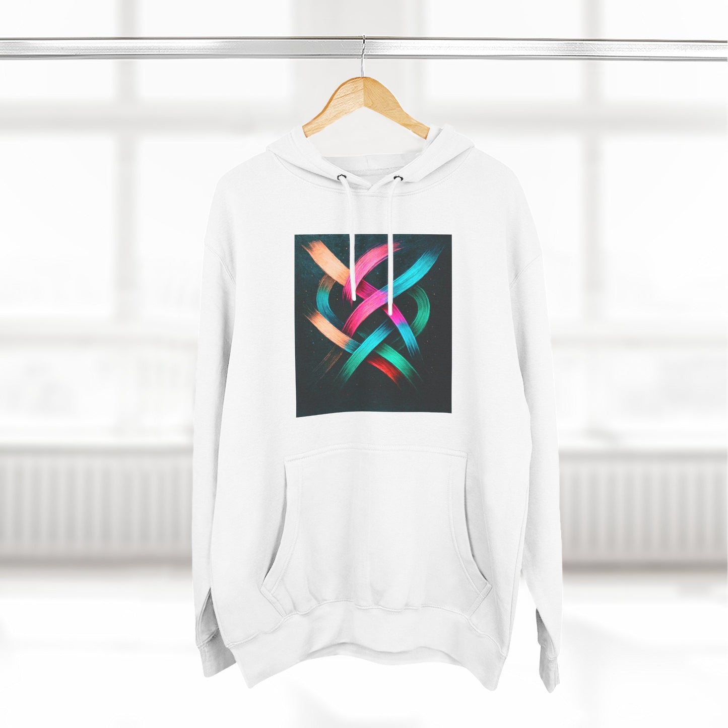 Colorful Abstract Art Hoodie - Weave Design