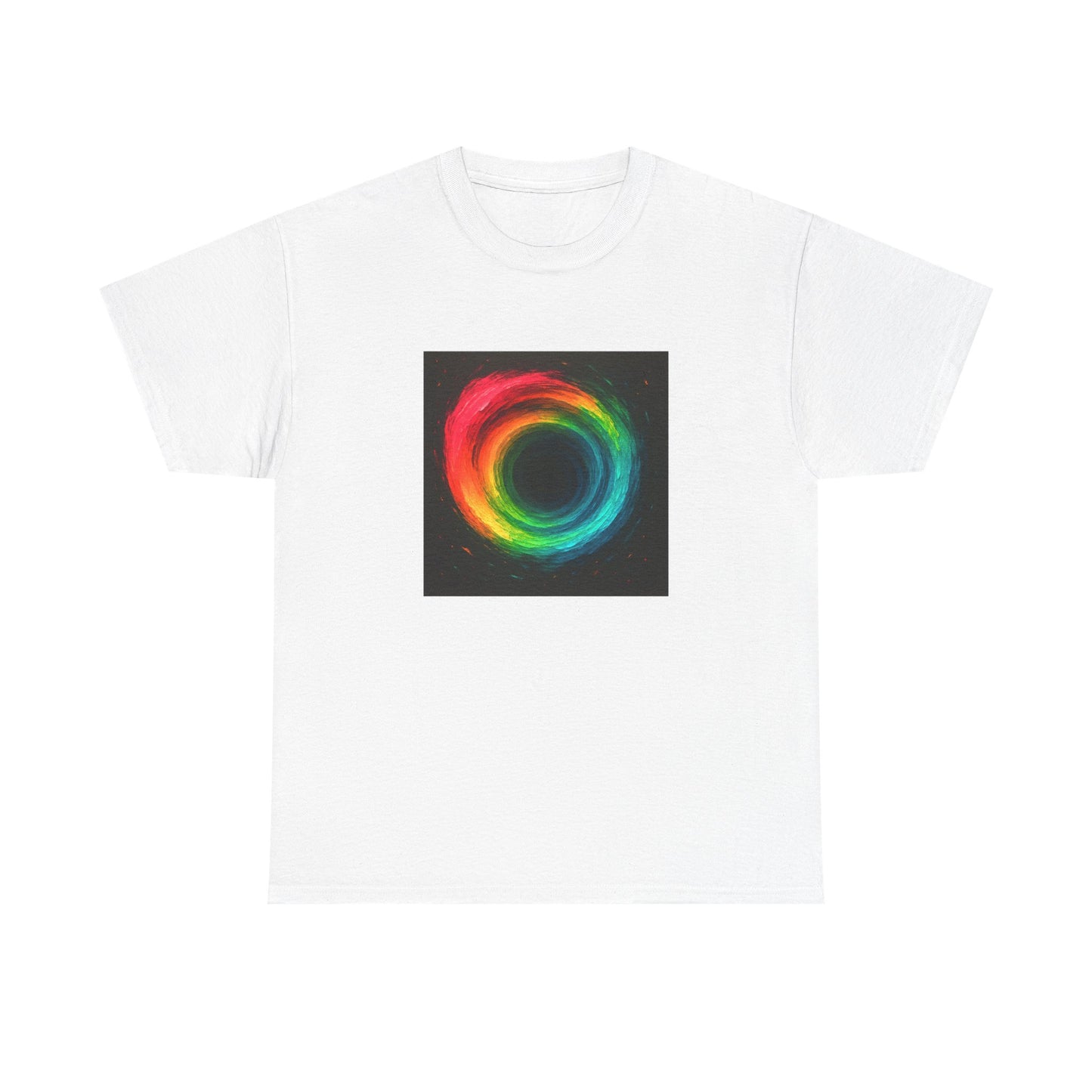Colorful Swirl Unisex Heavy Cotton Tee- Cyclone Design