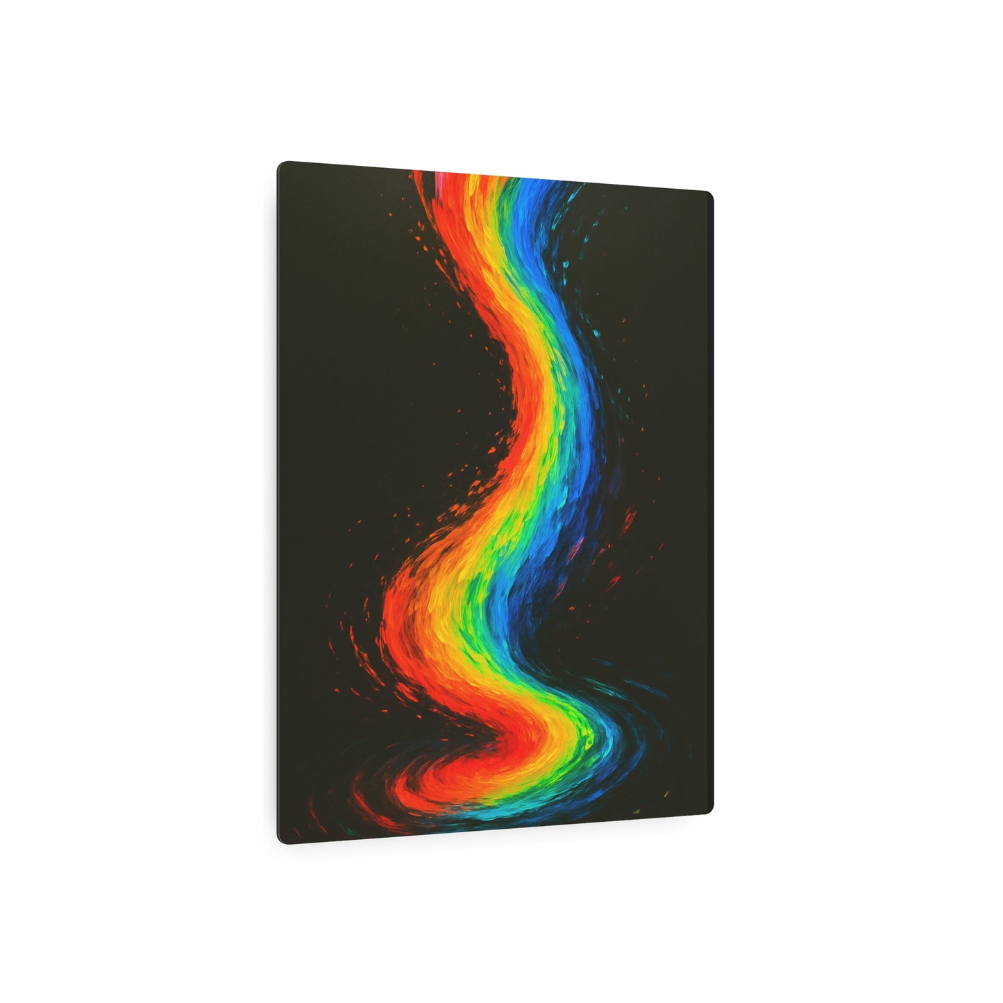 Vibrant Rainbow Metal Art Print - Melt Design