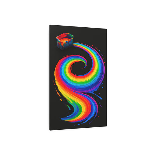 Vibrant Rainbow Metal Art for Home Decor - Melt Design