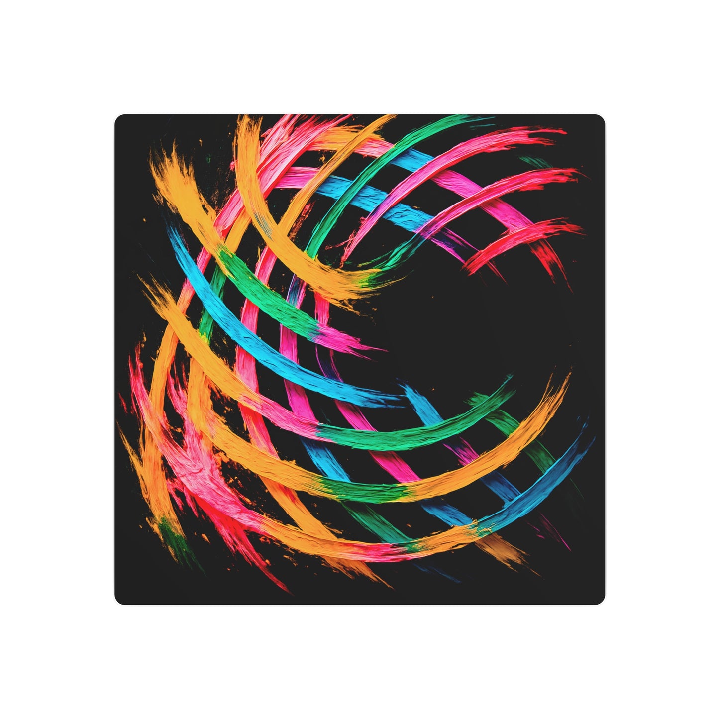 Colorful Abstract Metal Art - Weave Design