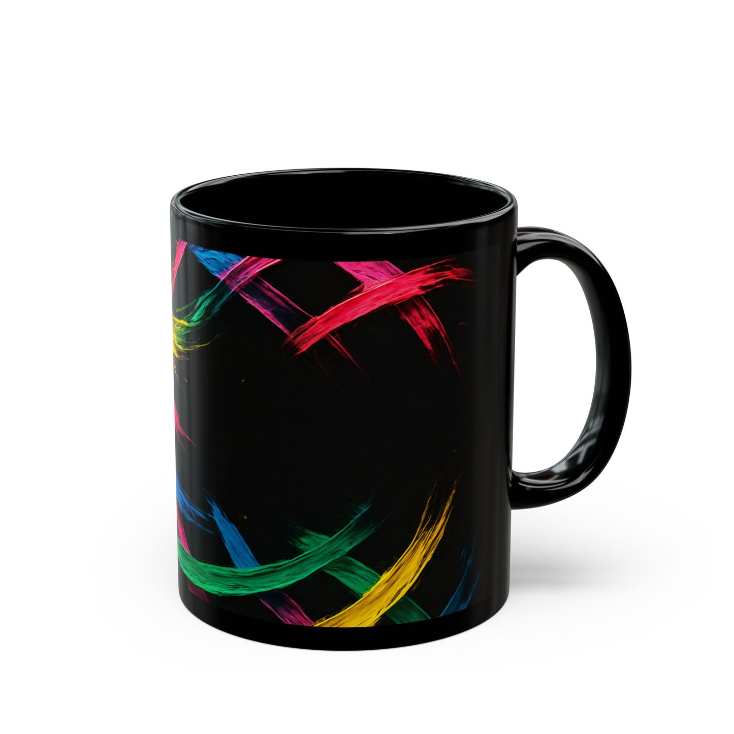 Chromatic Weave Black Mug