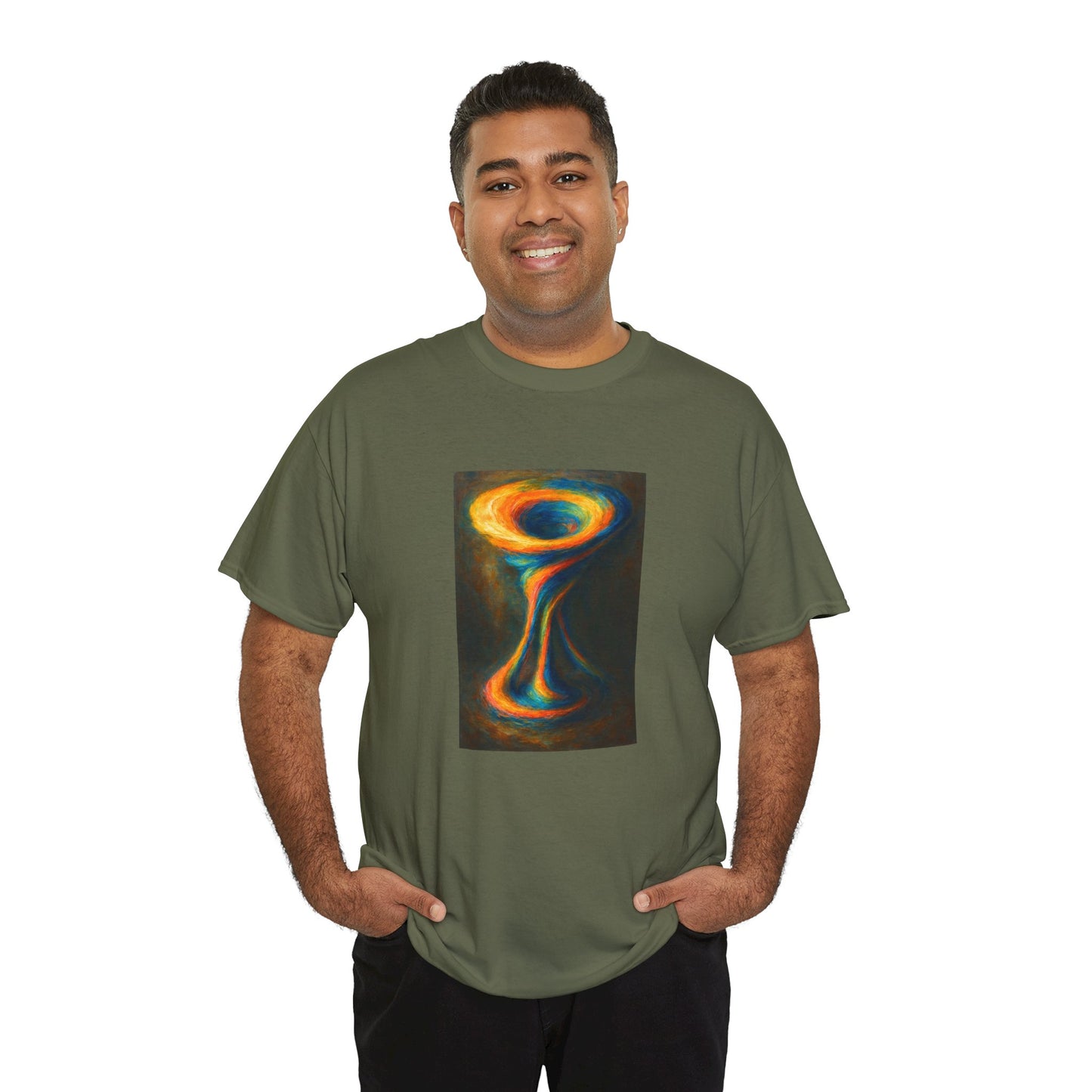 Casual Wear Colorful Abstract Art Unisex Tee - Cyclone Design