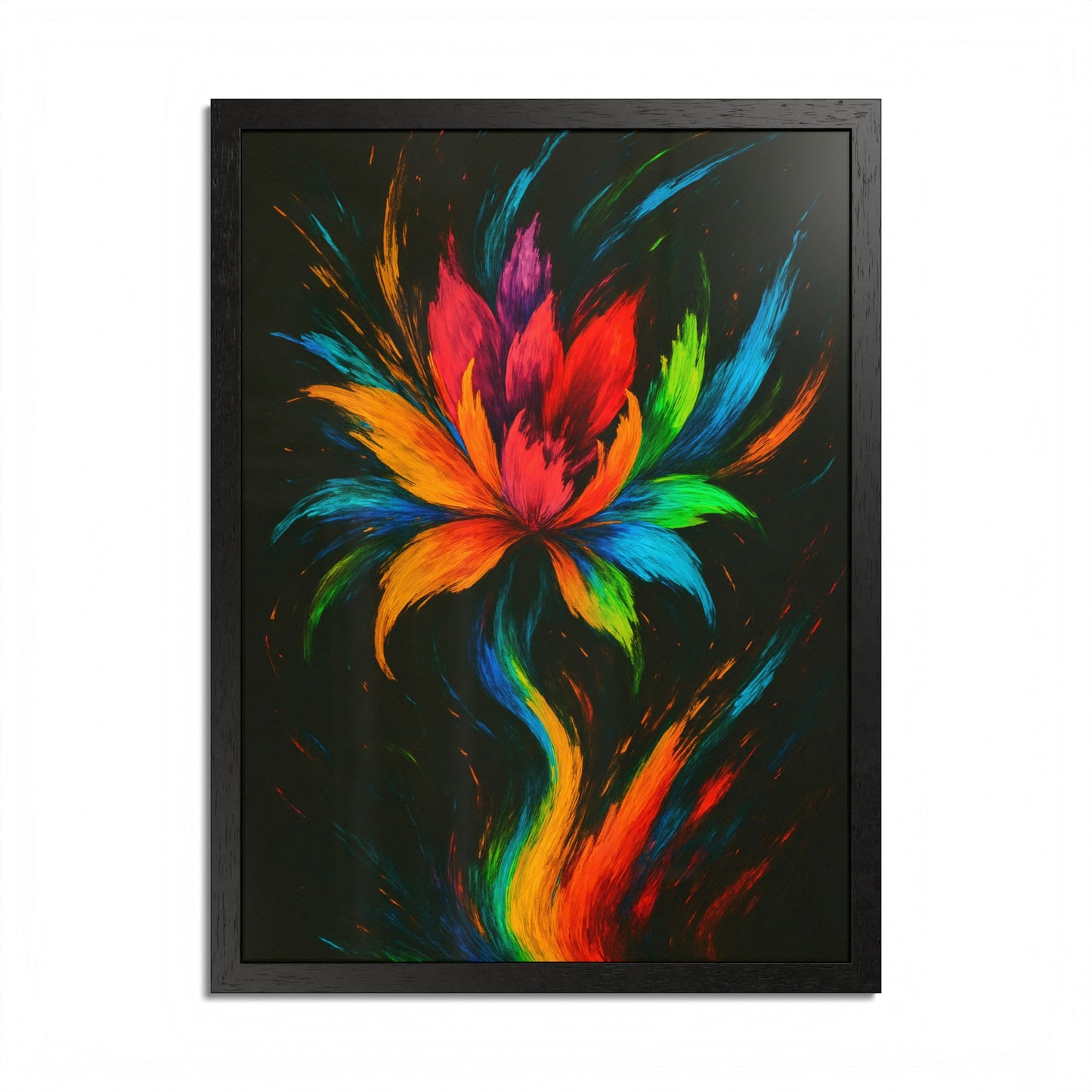 Vibrant Floral Framed  Wall Art - Melt Design