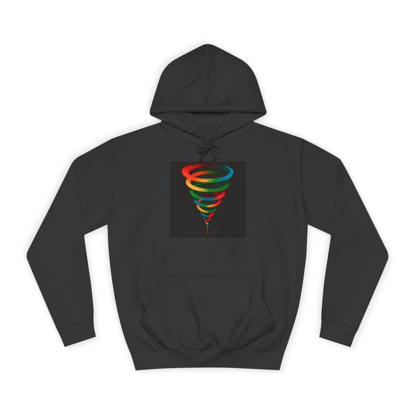 Colorful Tornado Unisex College Hoodie - Cyclone Design