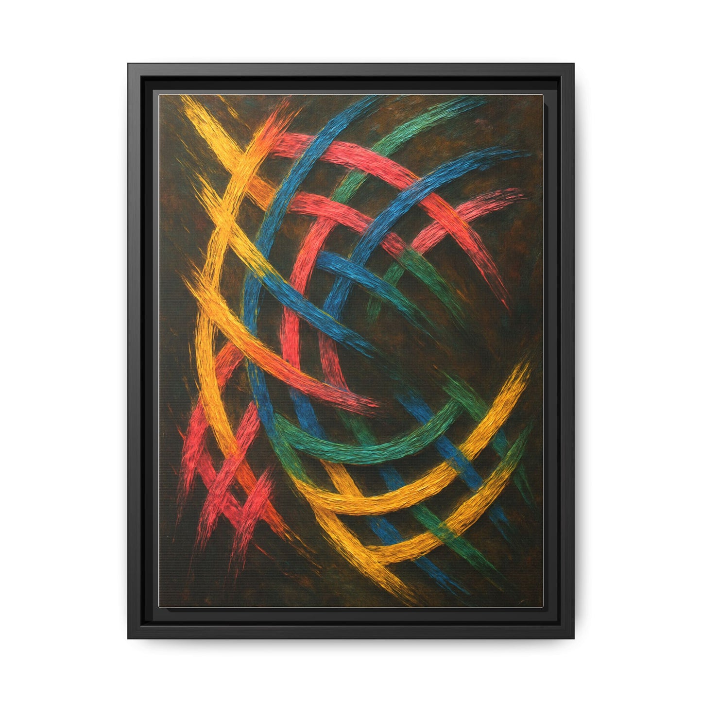 Multi-Color Wave Canvas Art - Weave Design
