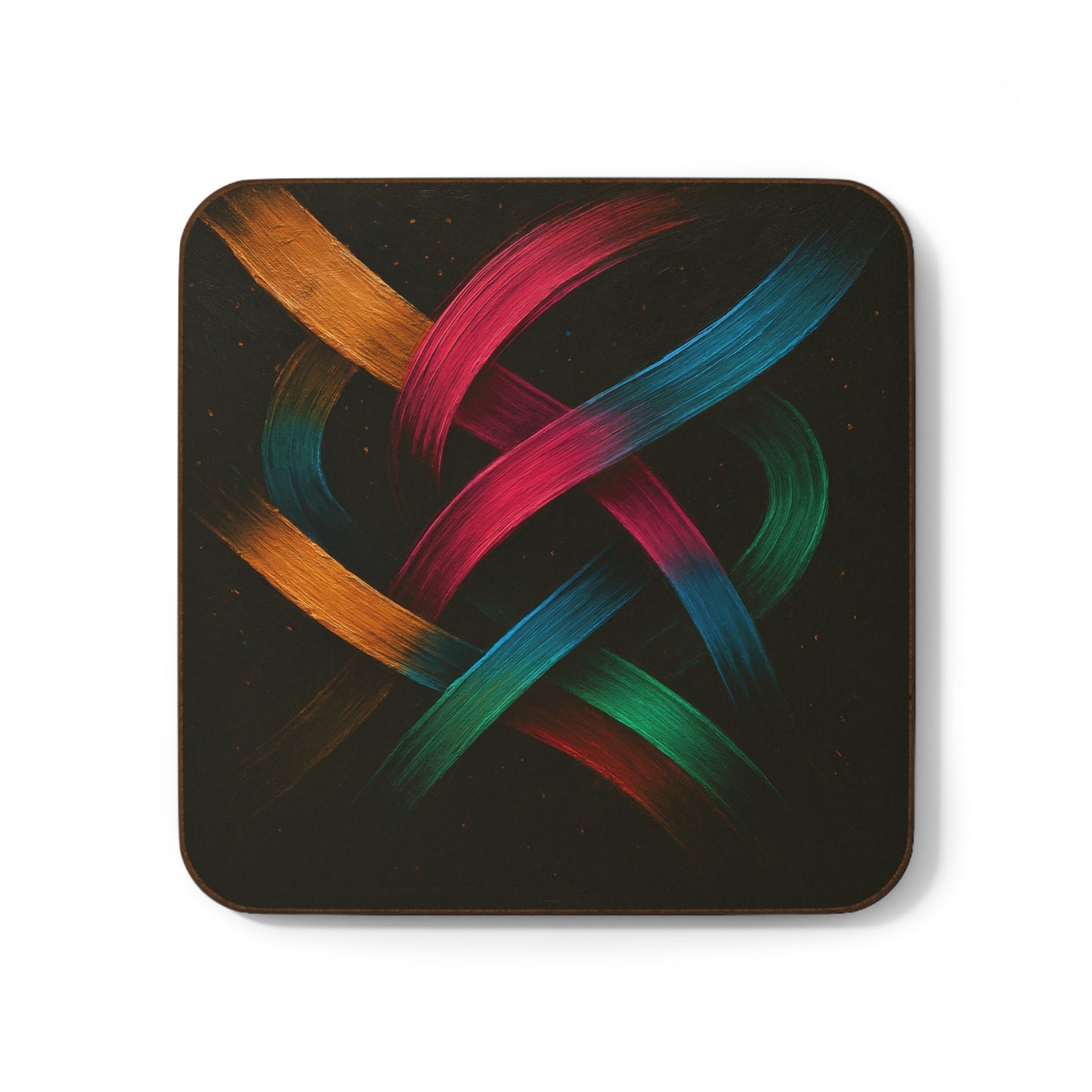 Vibrant Drink Coaster Set - Weave Design