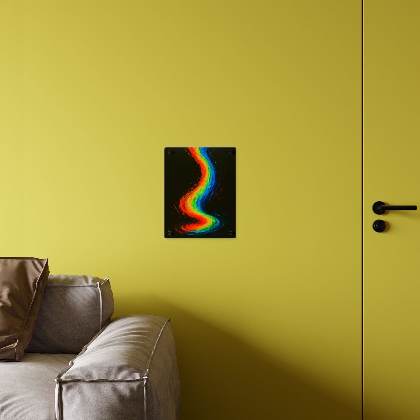 Vibrant Rainbow Acrylic Wall Art - Melt Design