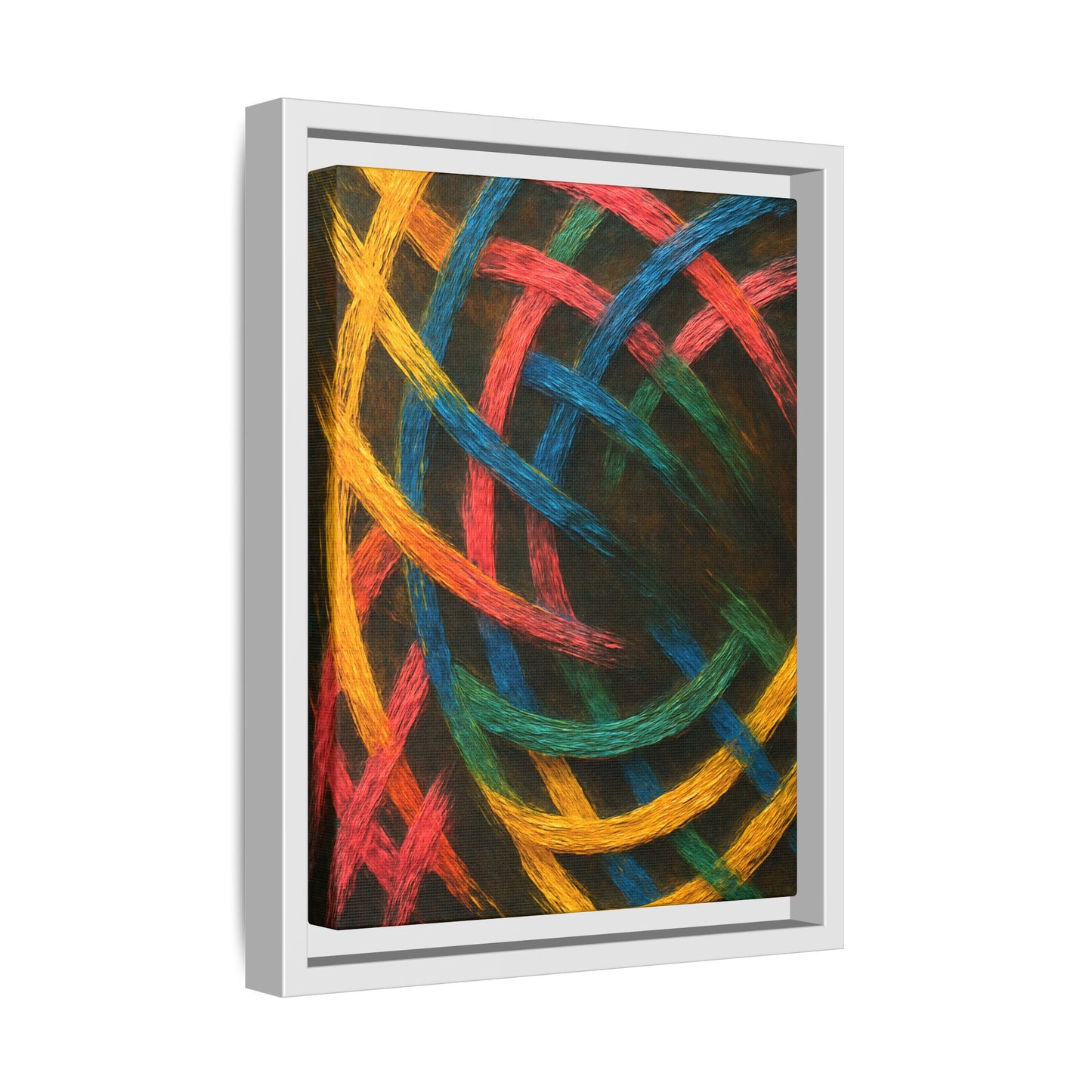 Multi-Color Wave Canvas Art - Weave Design
