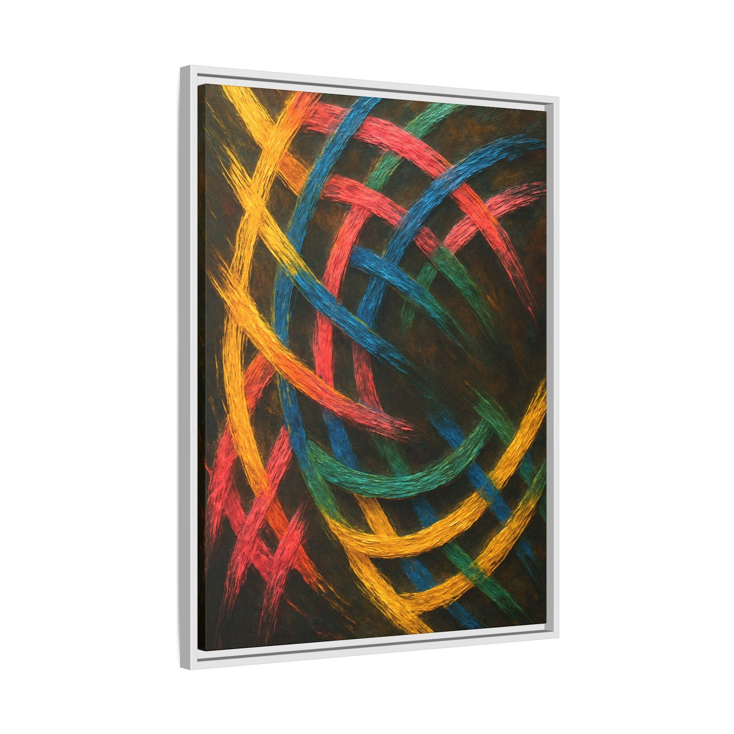 Multi-Color Wave Canvas Art - Weave Design