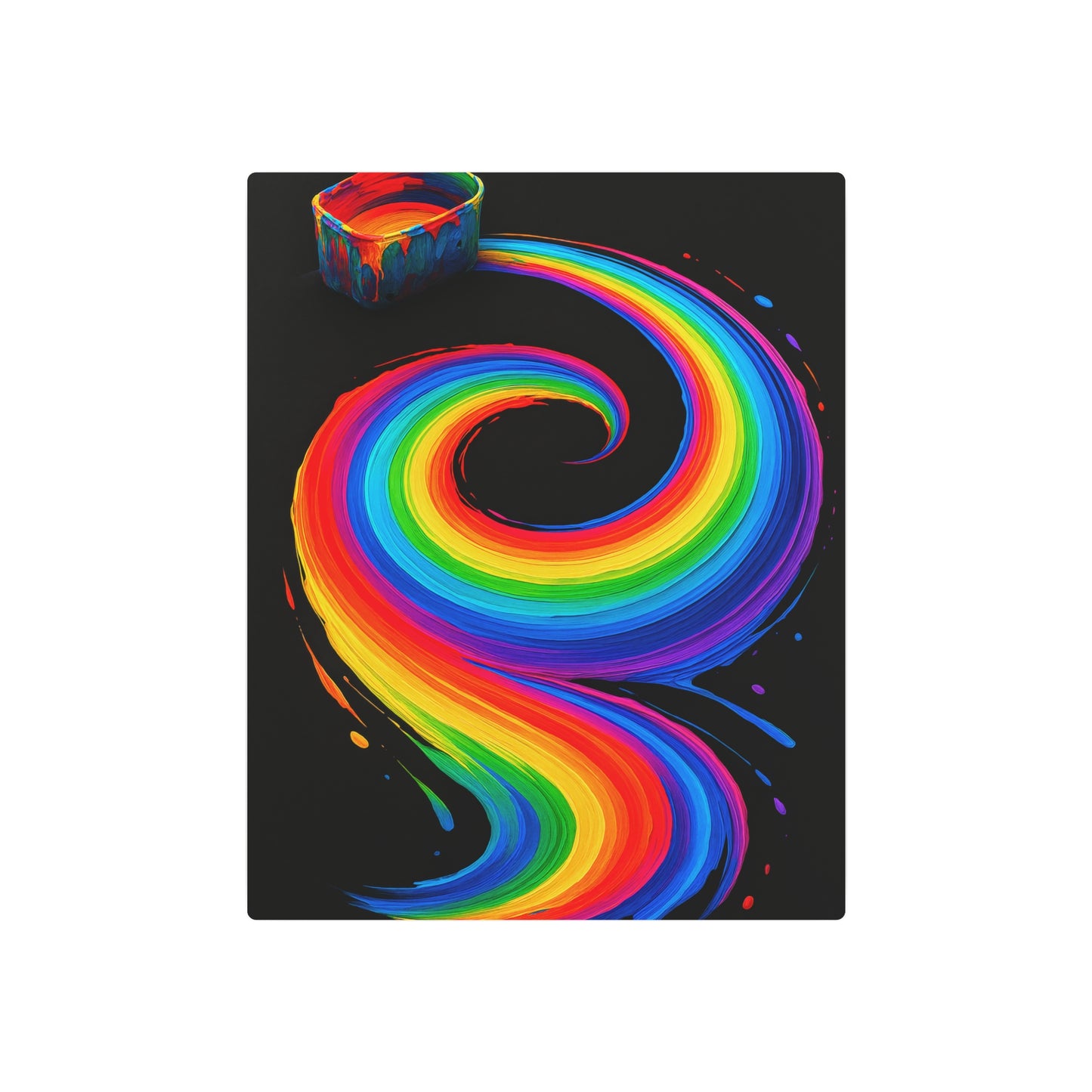 Vibrant Rainbow Metal Art for Home Decor - Melt Design