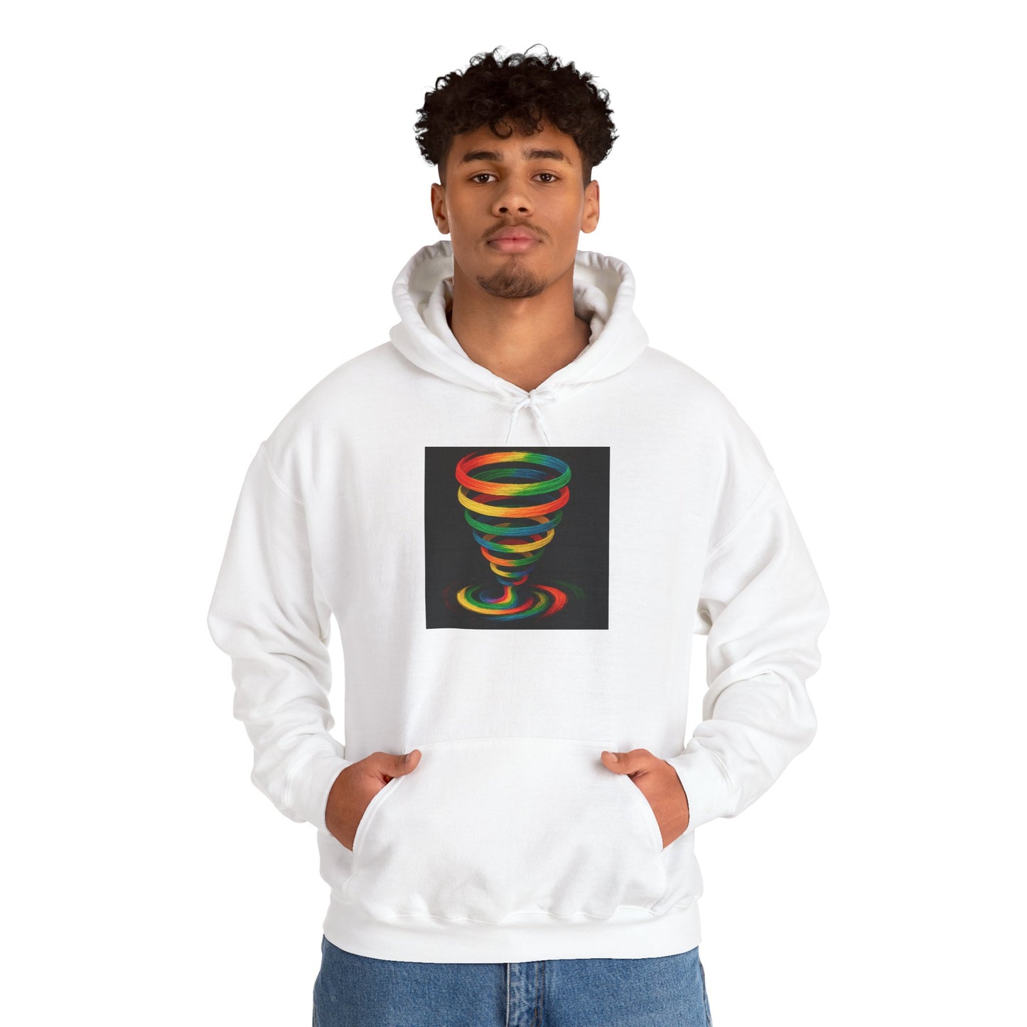 Colorful Swirl Unisex Hoodie - Cyclone Design