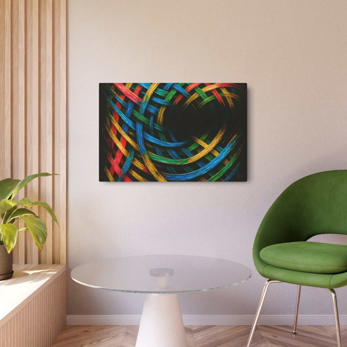 Vibrant Metal Art - Weave Design