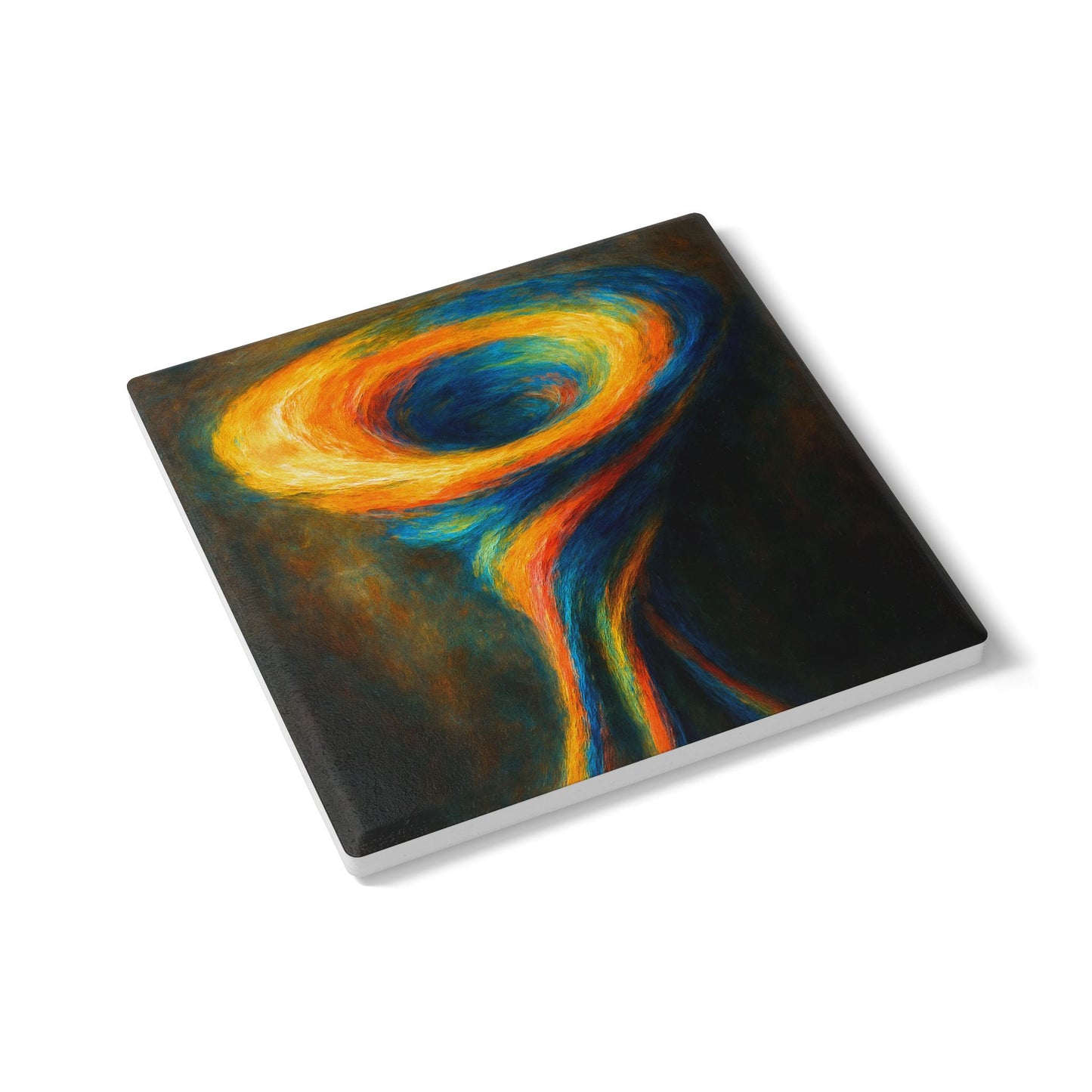 Vibrant Art Ceramic Coaster - Cyclone Design