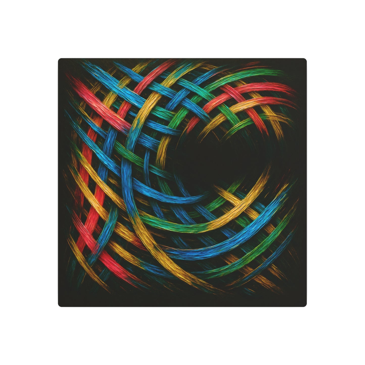 Vibrant Metal Art - Weave Design