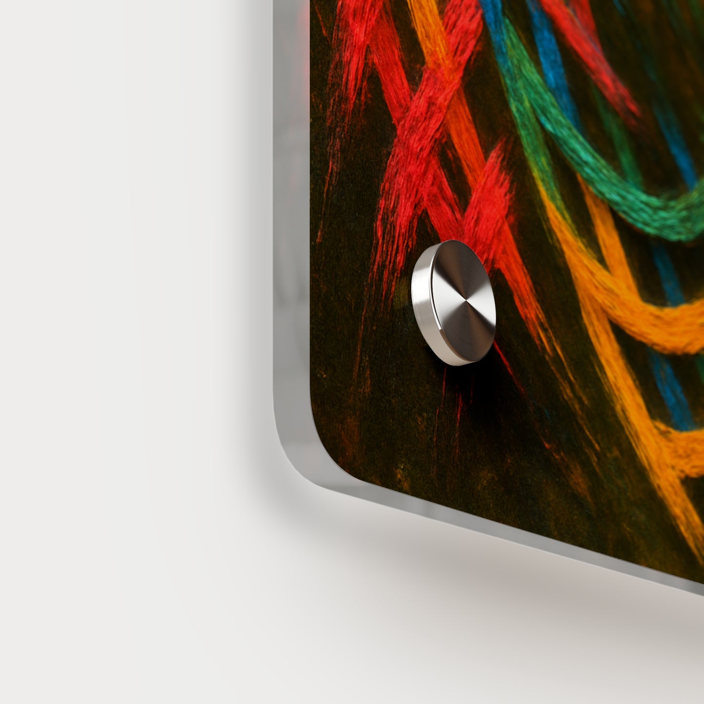 Vibrant Weave Acrylic Wall Art