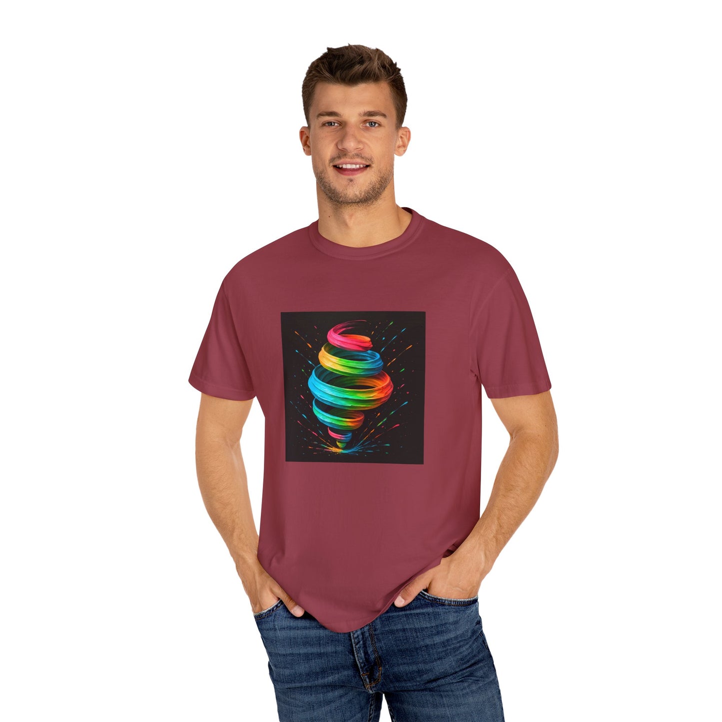 Vibrant Swirl Unisex T-Shirt - Cyclone Design