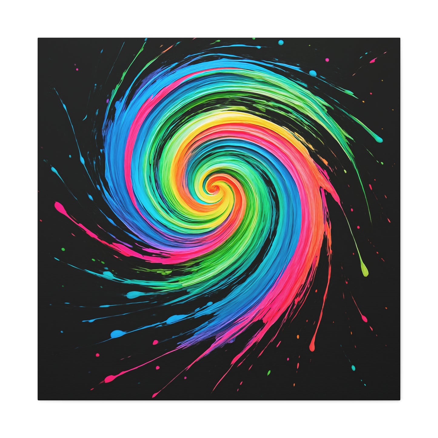 Vibrant Swirl Canvas Art - Melt Design