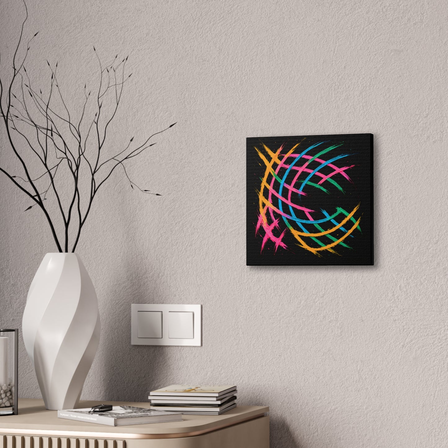 Vibrant Art Canvas Print - Weave Design