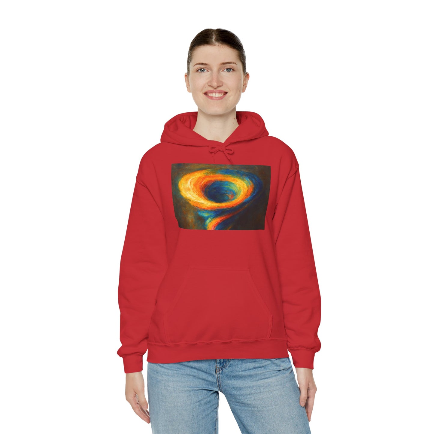 Colorful Whirlwind Unisex Hoodie - Cyclone Design