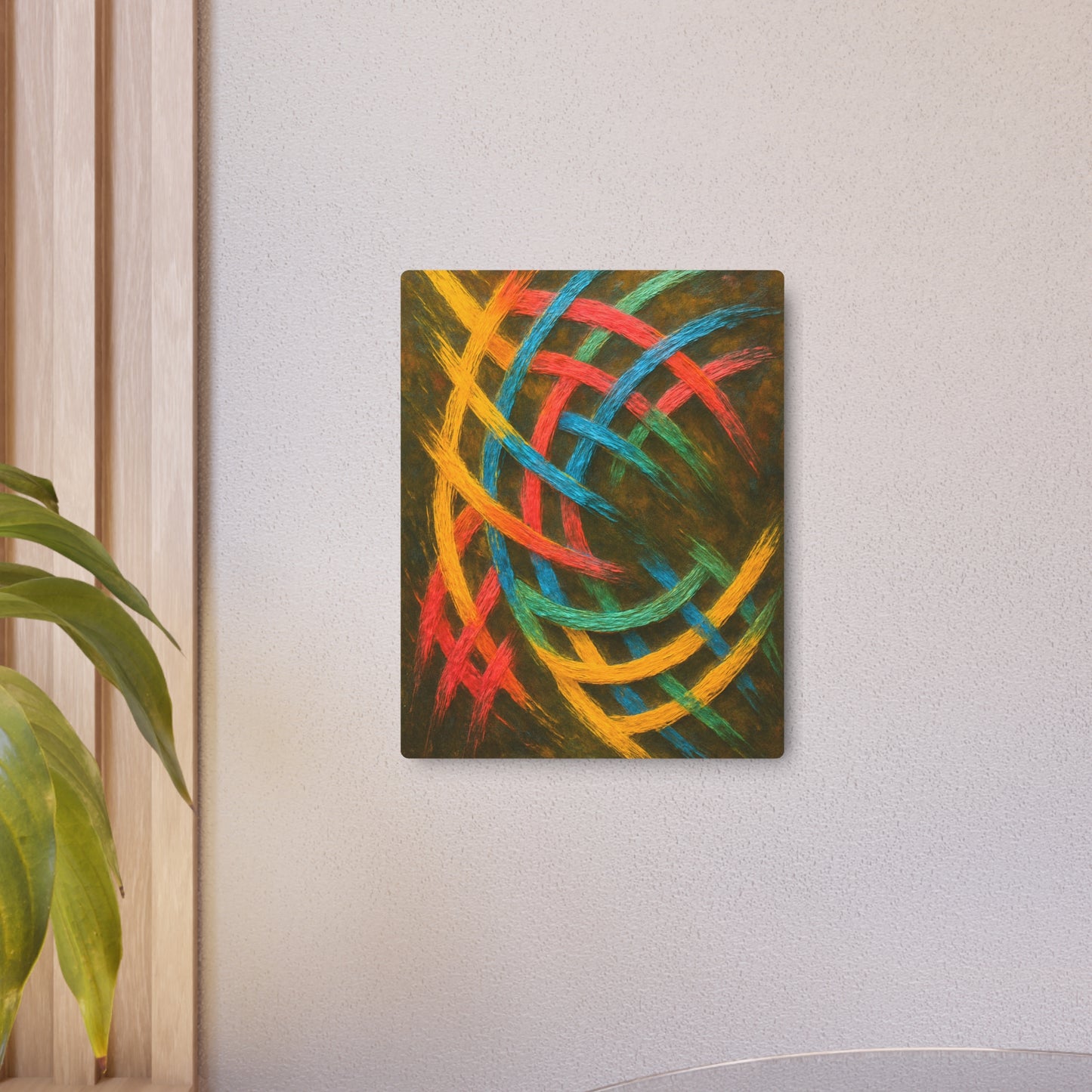 Vibrant Metal Weave Art Print