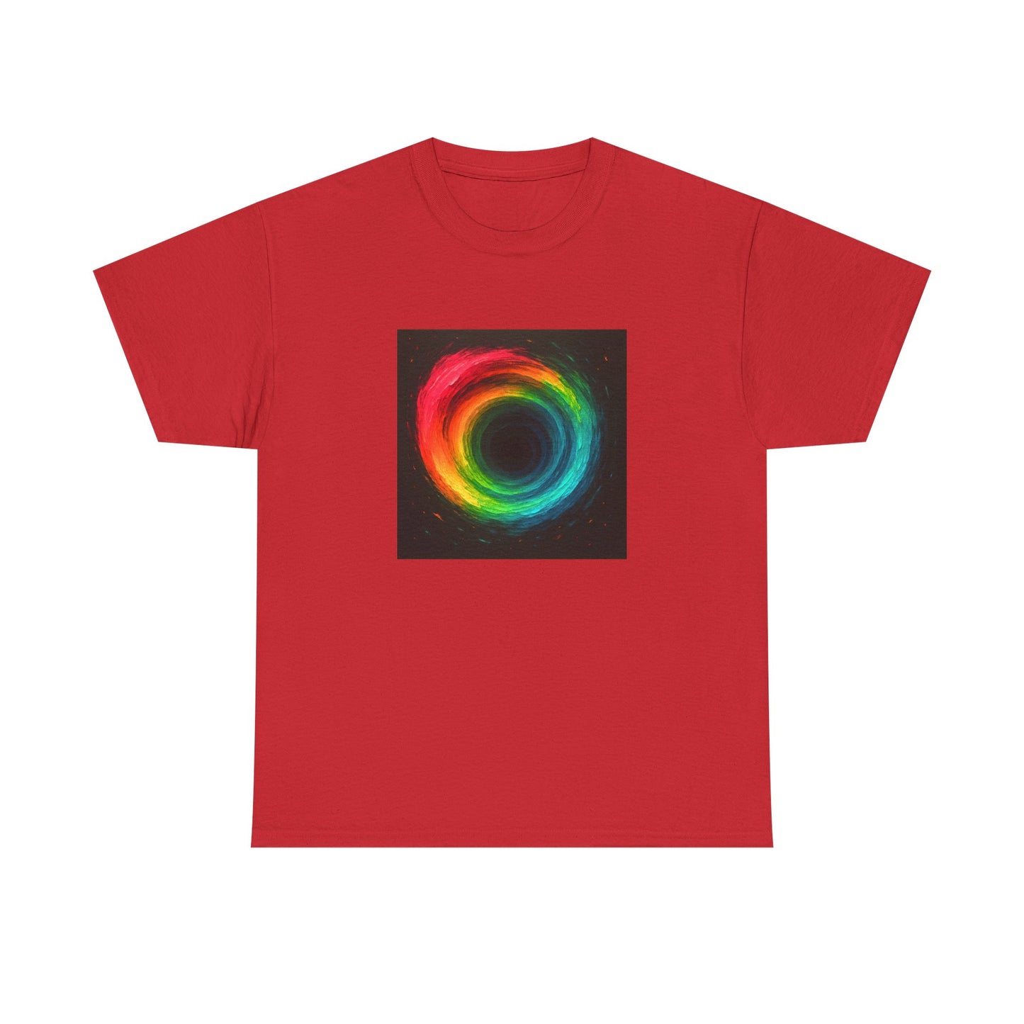 Colorful Swirl Unisex Heavy Cotton Tee- Cyclone Design