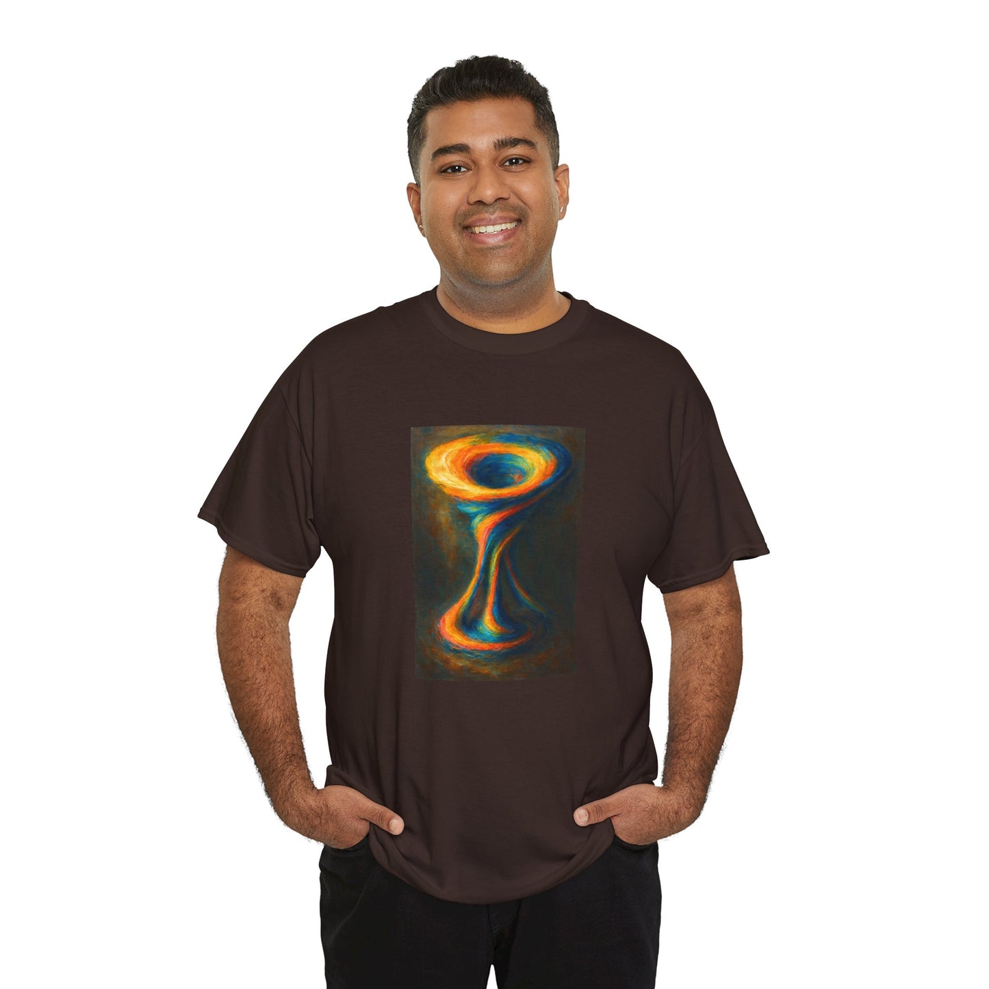 Casual Wear Colorful Abstract Art Unisex Tee - Cyclone Design