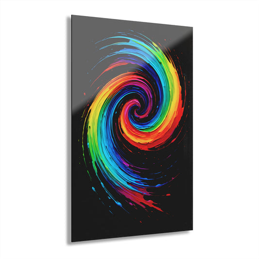 Vibrant Acrylic Wall Art Print - Cyclone Design