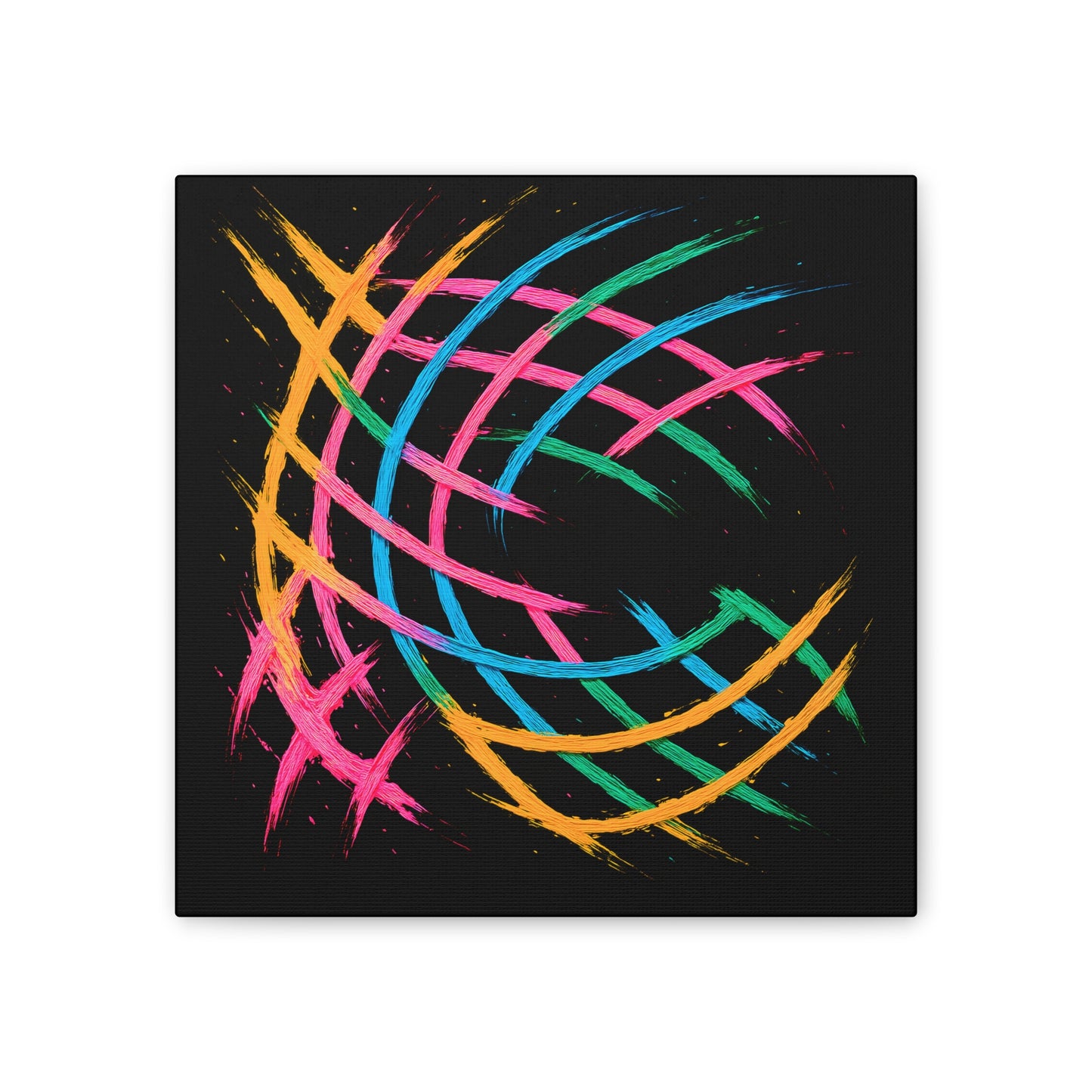 Vibrant Art Canvas Print - Weave Design