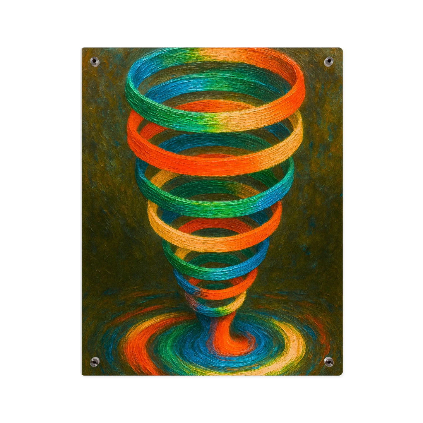 Colorful Swirl Acrylic Wall Art - Cyclone Design