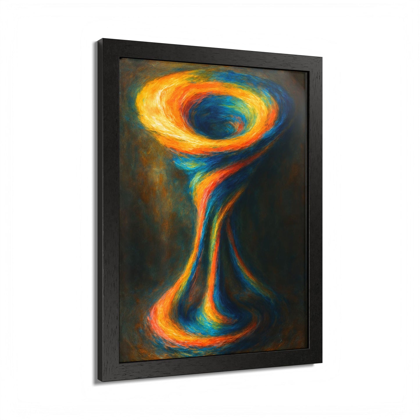 Multi-Color Wooden Framed Art Print - Cyclone Design